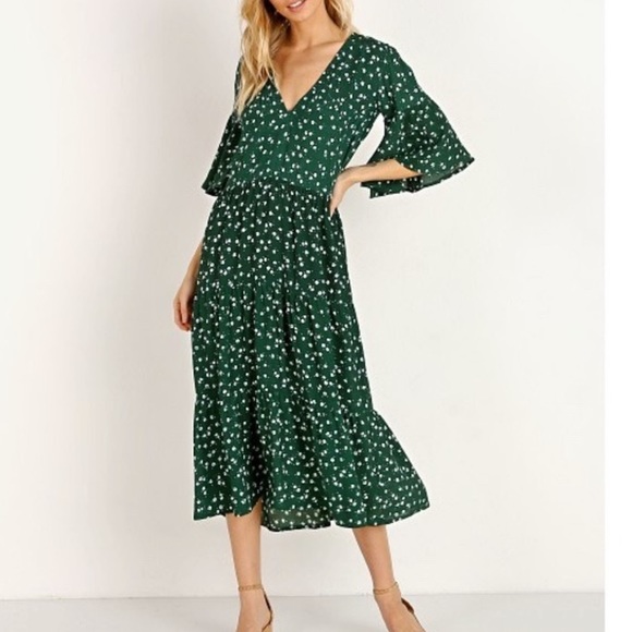 Faithfull the Brand | Dresses | Faithfull Melia Betina Floral Green Midi  Dress | Poshmark